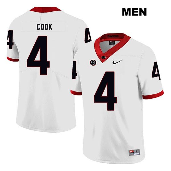 Georgia Bulldogs Men's James Cook #4 NCAA Legend Authentic White Nike Stitched College Football Jersey DXU4256EI